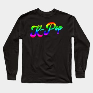 K-Pop Writing Korean Pop Long Sleeve T-Shirt